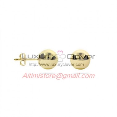 Designer Inspired 14k Gold Plated 8MM Beads Earrings