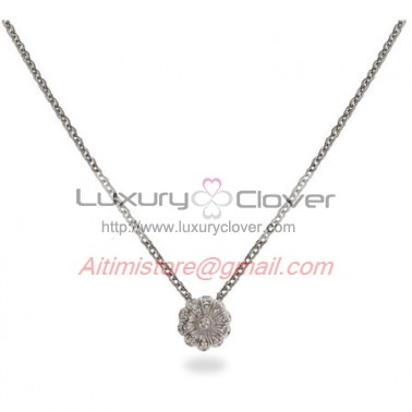 Designer Inspired Sterling Silver Moon Necklace with Pave CZ Stones
