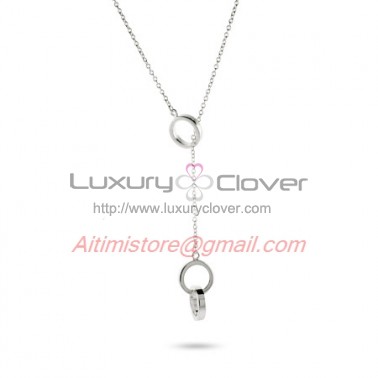 Designer Inspired 925 Silver Joined Circles Lariat Necklace