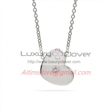 Designer Inspired Sterling Silver Heart Necklace 