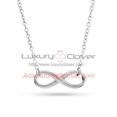 Designer Inspired Sterling Silver Infinity Symbol Necklace