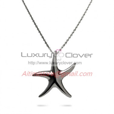 Designer Inspired Sterling Silver Starfish Necklace