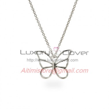 Designer Inspired Sterling Silver Butterfly Pendant