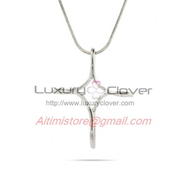 Designer Inspired Sterling Silver Large Infinity Cross Pendant
