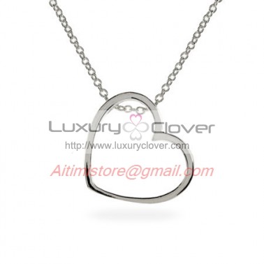 Designer Inspired 925 Sterling Silver Geometric Heart Necklace
