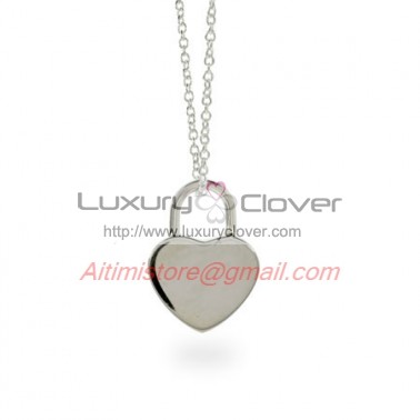 Designer Inspired Sterling Silver Locked Heart Pendant