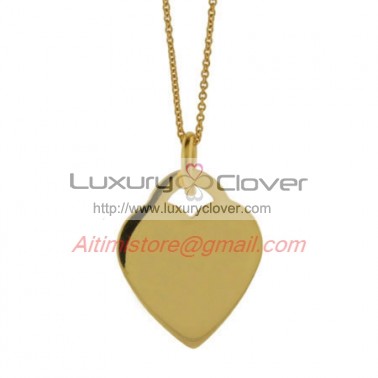 Designer Inspired 14k Gold Plated Heart Charm Pendant