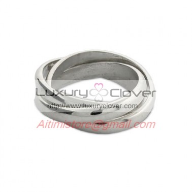 Designer Inspired Sterling Silver Triple Roll Russian Wedding Ring