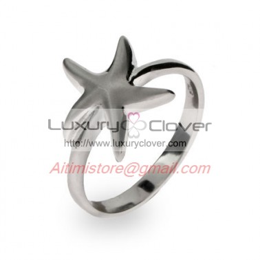 Designer Style Starfish Ring in 925 Sterling Silver