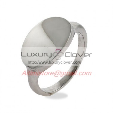 925 Sterling Silver Return To Designer Style Oval Tag Ring 