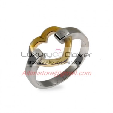 Designer Style Gold Heart Ring in 925 Sterling Silver