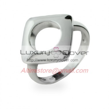 Designer Inspired Square Cushion Ring in Sterling Silver