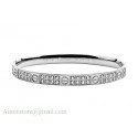 Cartier Wihte Gold LOVE Bangle with Pave Diamonds
