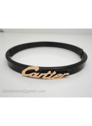 Cartier LOGO Bracelet in 18kt Pink Gold and Black