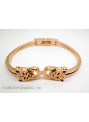 Cartier Panthere Bracelet in 18kt Pink Gold with Black Lacquer