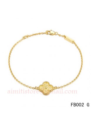 Van Cleef and Arpels Sweet Alhambra Bracelet Yellow Gold