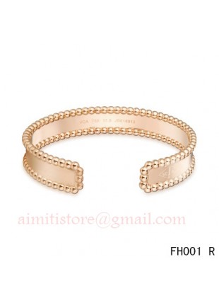 Van Cleef & Arpels Open Cuff Bracelet,Pink Gold