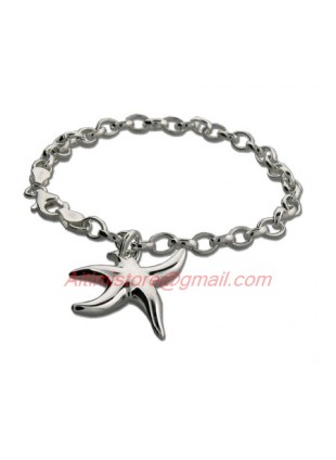 Designer Inspired Sterling Silver Starfish Bracelet