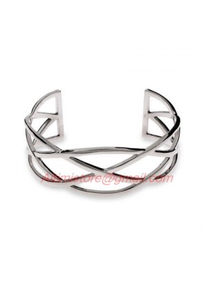 Designer Inspired Sterling Silver Celtic Knots Cuff Bracelet