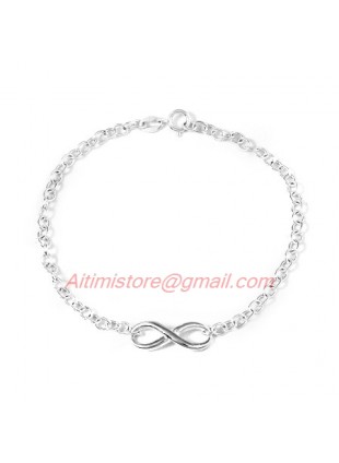 Designer Inspired Sterling Silver Infinity Bracelet