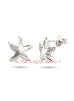 Designer Inspired Starfish Earrings in Sterling Silver