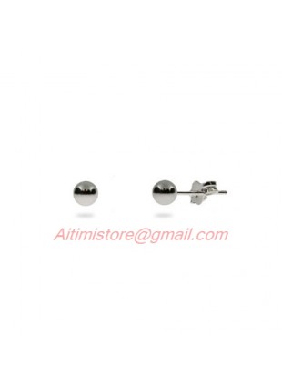 Designer Inspired Sterling Silver 4mm Beads Earrings