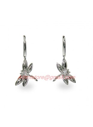 Designer Inspired Dragonfly Dangle Earrings in Sterling Silver