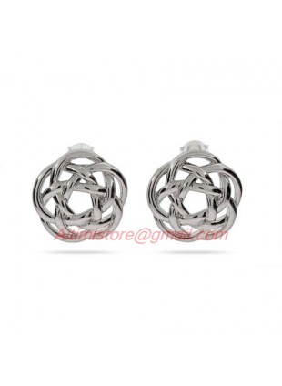 Designer Inspired Celtic Knot Stud Earrings in Sterling Silver