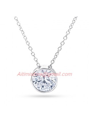 Designer Inspired 925 Sterling Silver Diamond Necklace