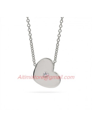Designer Inspired Sterling Silver Heart Necklace 