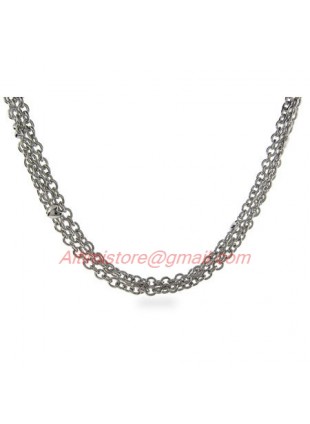 Designer Inspired Sterling Silver Heart Strings Necklace