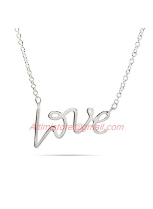 Designer Inspired 925 Sterling Silver Love Necklace