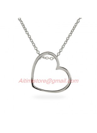 Designer Inspired 925 Sterling Silver Geometric Heart Necklace