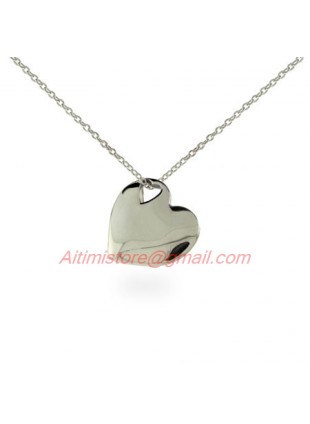 Designer Inspired 925 Sterling Silver Solid Heart Pendant