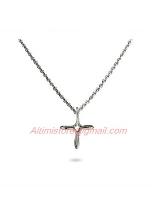 Designer Inspired 925 Sterling Silver Small Infinity Cross Pendant