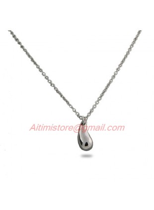 Designer Inspired 925 Sterling Silver Teardrop Necklace