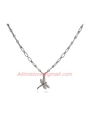 Designer Inspired 925 Sterling Silver Dragonfly Necklace
