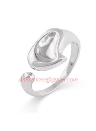 Designer Inspired Carved Heart 925 Sterling Silver Ring