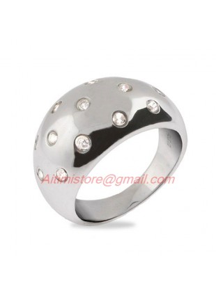 Designer Inspired Dome Shaped Etoile Ring in 925 Silver