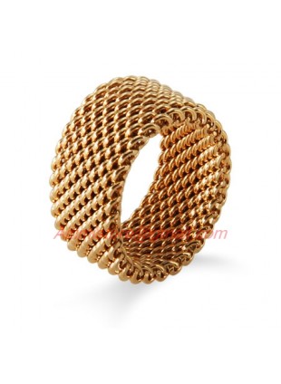 Designer Inspired Mesh Ring in 18kt Gold