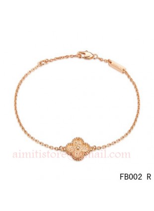 Van Cleef and Arpels Sweet Alhambra Bracelet Pink Gold