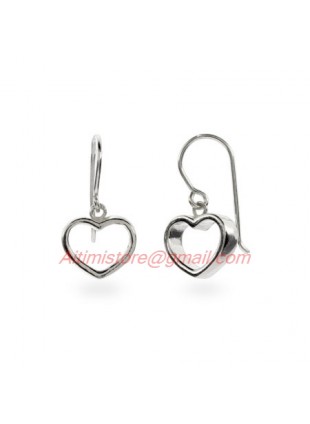 Designer Inspired Sterling Silver Heart Earrings