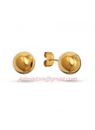 Designer Inspired 14k Gold Plated 10MM Beads Earrings