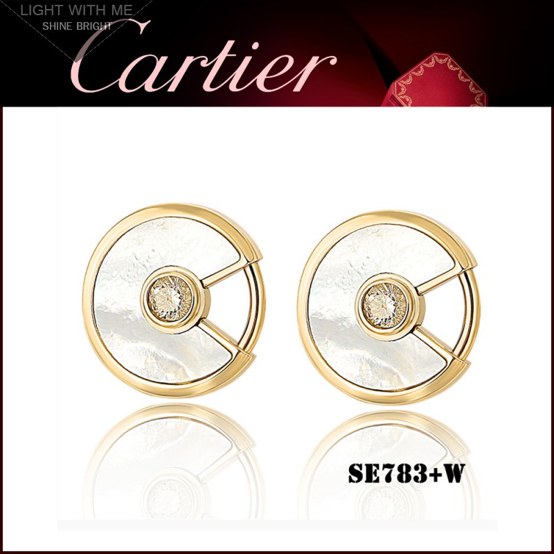 cartier mother of pearl earrings