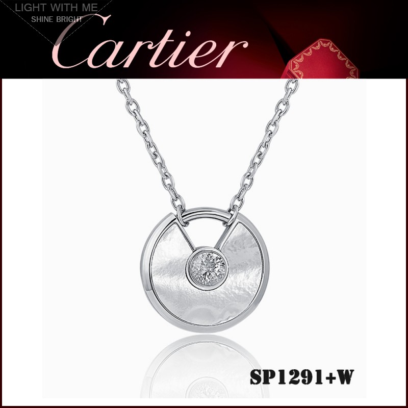 cartier amulette necklace mother of pearl