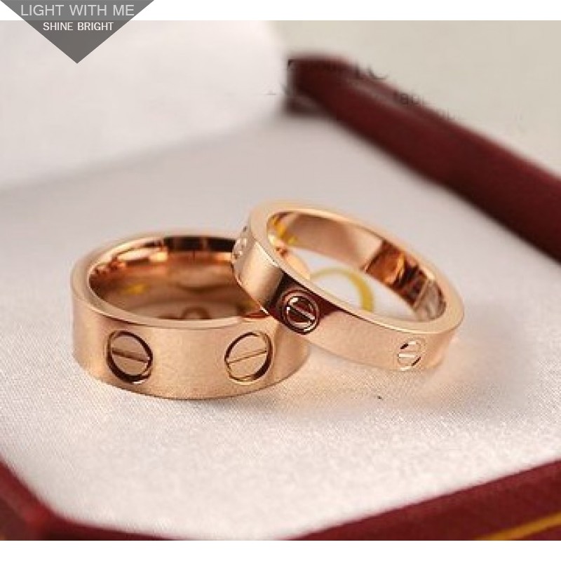 cartier pink gold ring