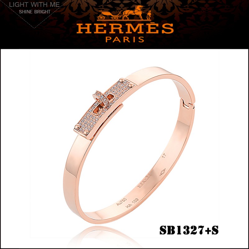 Kelly pink gold bracelet Hermès Gold in Pink gold - 22780038