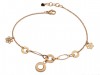 Inspried Designer Bvlgari Anklet in 18kt Pink Gold with Mother of Pearl