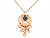 Bvlgari Pendant with a Chain in 18kt Pink Gold with Black Onyx