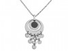 Bvlgari Pendant with a Chain in 18kt White Gold with Black Onyx